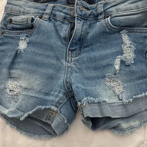 Lucky Brand Light Blue Distressed Denim Shorts